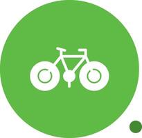 bicicleta glifo sombra icono vector