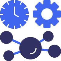 Time Tracking Solid Two Color Icon vector