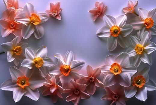 AI generated Assorted Flowers Arranged on a Table photo