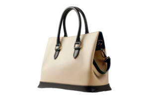 AI generated Elegant white handbag png