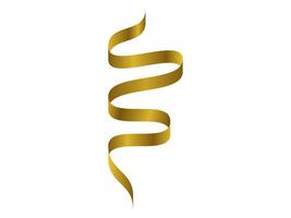 golden ribbon on white background vector