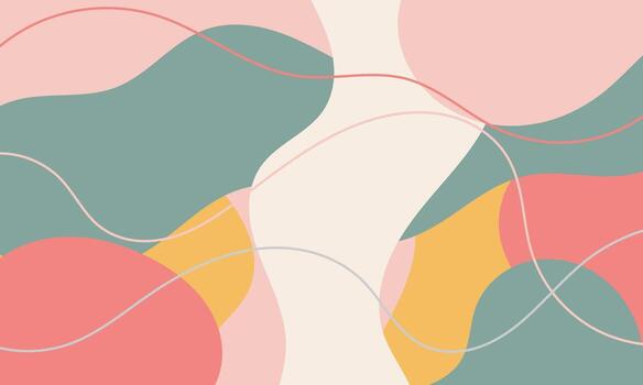 abstract background with lines and curves vector