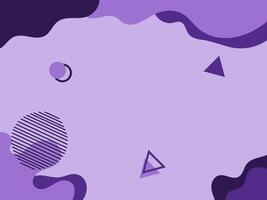 a purple background with a triangle and a circle vector