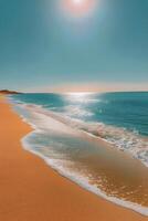 AI generated Sandy Beach With Waves photo