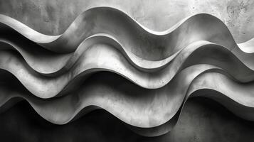 AI generated Wave of White Paint on Wall photo