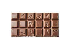 AI generated Perfectly segmented chocolate bar png