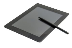 ai gegenereerd grafiek tablet met stylus voor digitaal ontwerp png