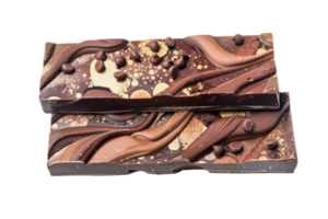 AI generated Perfectly segmented chocolate bar png