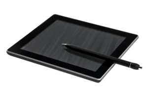 AI generated Graphics tablet with stylus for digital design png