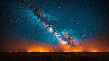 ai generado lleno de estrellas noche cielo foto