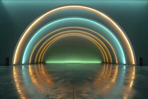 AI generated Brightly Lit Tunnel photo