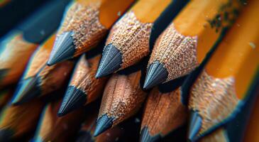 AI generated Close Up of a Bunch of Pencils photo