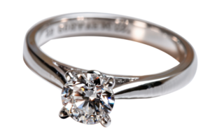 AI generated Diamond ring with sparkling side stones png