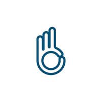 ok hand gesture  icon vector illustration design