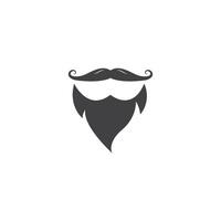 Bigote y barba icono vector ilustración diseño