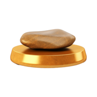 AI generated Empty Dark gold stone product isolated on transparent background png