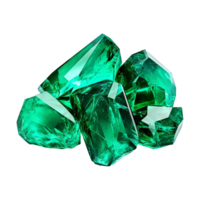 AI generated Magnificent Emeralds isolated on transparent background png