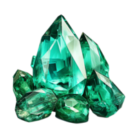 ai generato magnifico smeraldi isolato su trasparente sfondo png