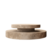 AI generated Empty  stone product isolated on transparent background png