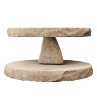 AI generated Empty  stone product isolated on transparent background png