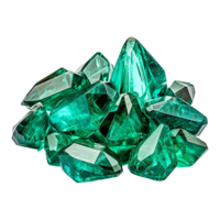 AI generated Magnificent Emeralds isolated on transparent background png