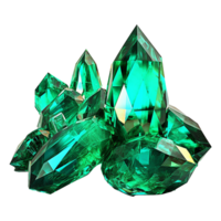ai generato magnifico smeraldi isolato su trasparente sfondo png