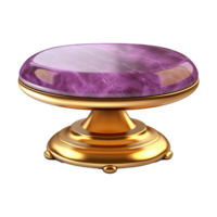 AI generated Empty purple golden stone product isolated on transparent background png