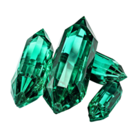 AI generated Magnificent Emeralds isolated on transparent background png