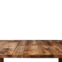 AI generated Empty wooden table isolated on transparent background png