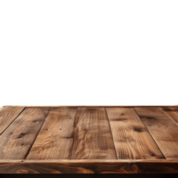 AI generated Empty wooden table isolated on transparent background png