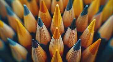 AI generated Group of Pencils Stacked Together photo