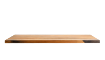 AI generated Elegant wooden shelf on a transparent background png