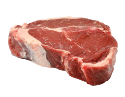 ai gerado alta qualidade carne cortar exibido em uma transparente fundo png