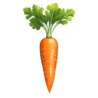 AI generated Watercolor illustration of a carrot, on transparent background png