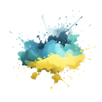 AI generated Abstract Watercolors Ink Blot Colors Splash png