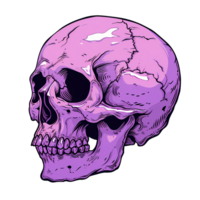 AI generated purple skull art illustrations for stickers logo poster etc png