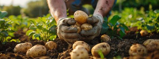 AI generated Man Picking Mushrooms photo