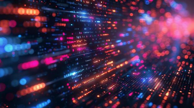 ai generado vistoso resumen antecedentes con brillante luces foto