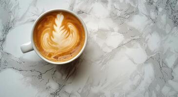 AI generated A Cup of Coffee With a Flower photo