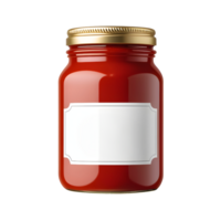 ai generato vuoto modello di pomodoro salsa vaso isolato png