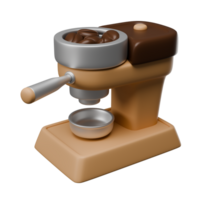 A coffee maker with a brown handle and a silver lid png