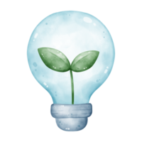 ilustração do a eco luz lâmpada png