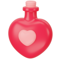 Love potion 3d icon rendering png