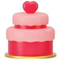 mariage gâteau 3d icône le rendu png