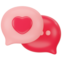 Message red bubble for chat and network speech on mobile phone 3d icon rendering png