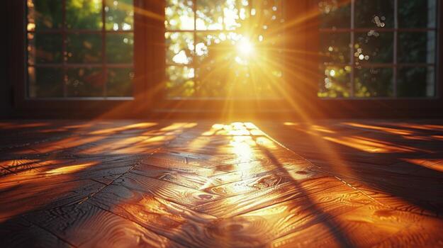 AI generated Sun Shining Through Window photo