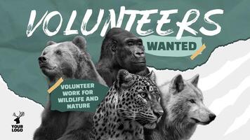 Wildlife Conservation Volunteer Youtube Banner template