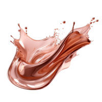 AI generated Elegant metallic pink rose gold splashes isolated on a transparent background, showcasing dynamic swirls and delicate drops for a luxurious and vibrant texture. png