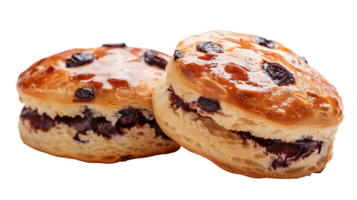 AI generated Homemade scone isolated, perfect for breakfast or afternoon tea. png