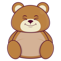 oso sonrisa cara dibujos animados linda png